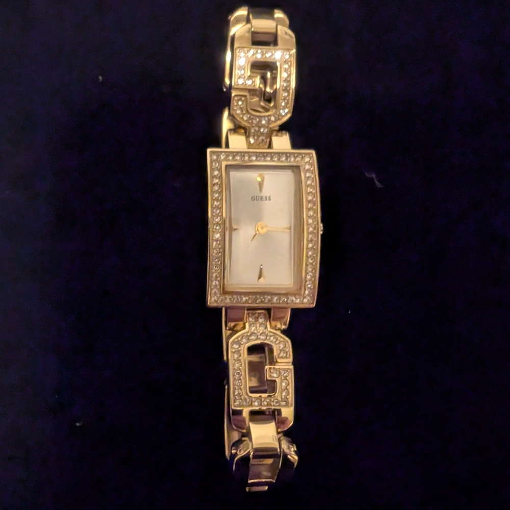 Guess Gold-Tone Women's Watch with Crystal Accents